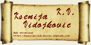 Ksenija Vidojković vizit kartica
